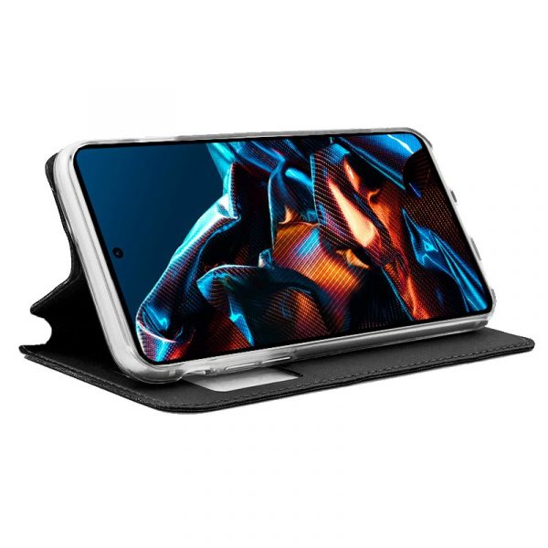 Funda COOL Flip Cover para Xiaomi Poco X5 Pro 5G Liso Negro - Imagen 2
