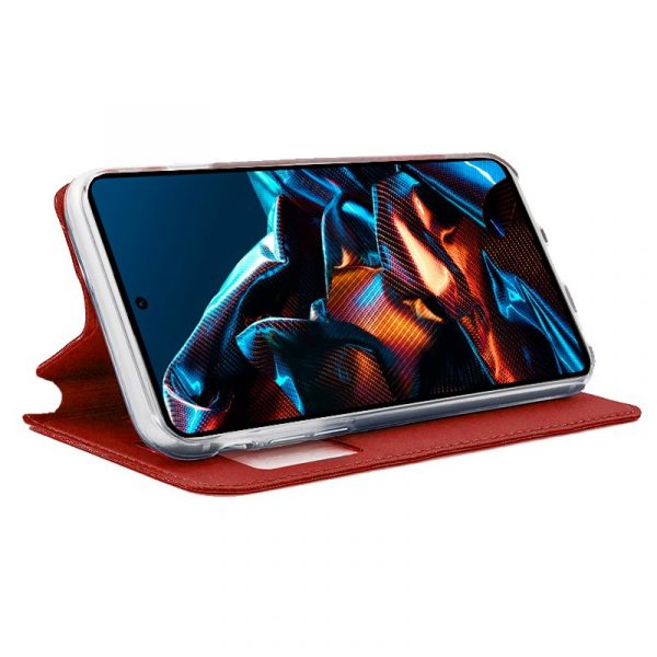 Funda COOL Flip Cover para Xiaomi Poco X5 Pro 5G Liso Rojo - Imagen 2