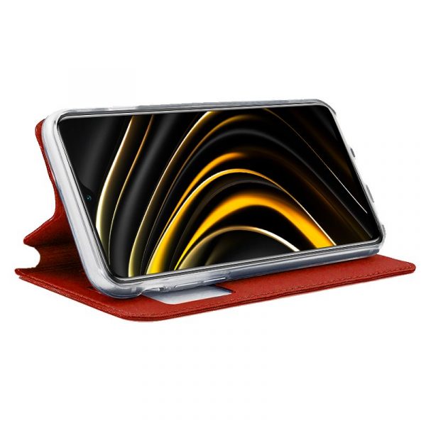 Funda COOL Flip Cover para Xiaomi Pocophone M3 / Redmi 9T Liso Rojo - Imagen 2