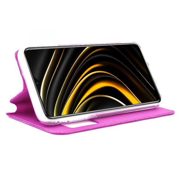 Funda COOL Flip Cover para Xiaomi Pocophone M3 / Redmi 9T Liso Rosa - Imagen 2