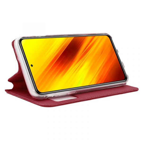 Funda COOL Flip Cover para Xiaomi Pocophone X3 / X3 Pro Liso Rojo - Imagen 2