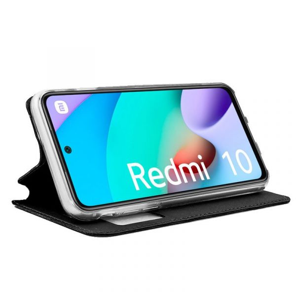 Funda COOL Flip Cover para Xiaomi Redmi 10 / Redmi 10 2022 Liso Negro - Imagen 2
