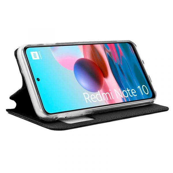 Funda COOL Flip Cover para Xiaomi Redmi Note 10 / Note 10S / Poco M5s Liso Negro - Imagen 2