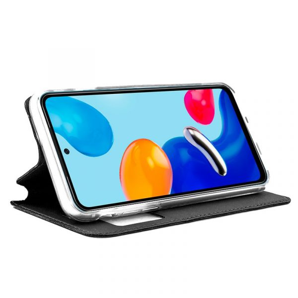 Funda COOL Flip Cover para Xiaomi Redmi Note 11 / Note 11S Liso Negro - Imagen 2