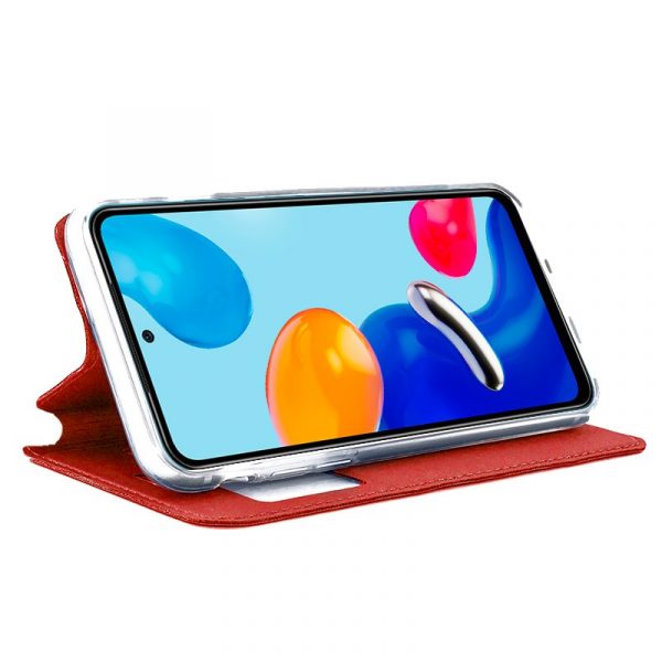 Funda COOL Flip Cover para Xiaomi Redmi Note 11 / Note 11S Liso Rojo - Imagen 2