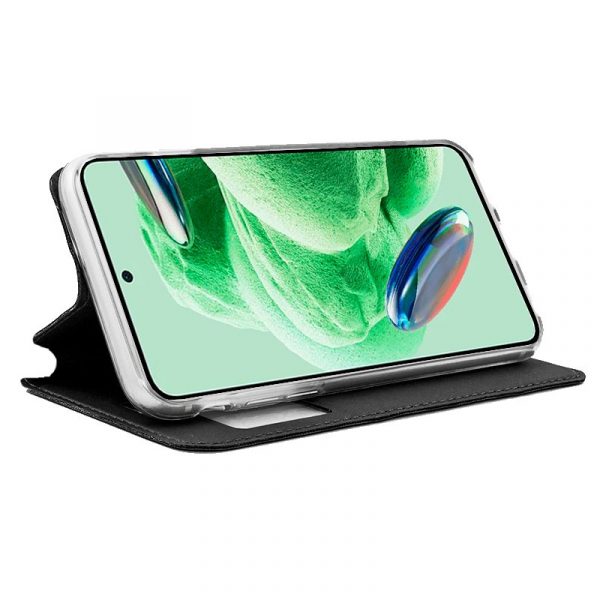 Funda COOL Flip Cover para Xiaomi Redmi Note 12 5G / Poco X5 5G Liso Negro - Imagen 2