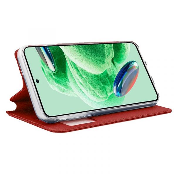 Funda COOL Flip Cover para Xiaomi Redmi Note 12 5G / Poco X5 5G Liso Rojo - Imagen 2