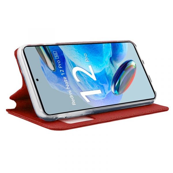 Funda COOL Flip Cover para Xiaomi Redmi Note 12 Pro 5G Liso Rojo - Imagen 2