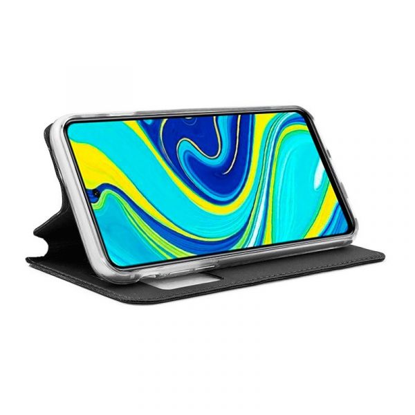 Funda COOL Flip Cover para Xiaomi Redmi Note 9S / Note 9 Pro Liso Negro - Imagen 2