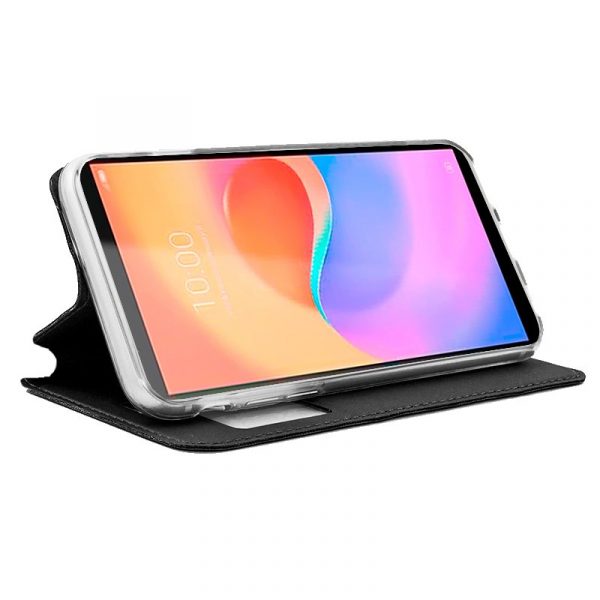 Funda COOL Flip Cover para ZTE Blade A31 Plus Liso Negro - Imagen 2