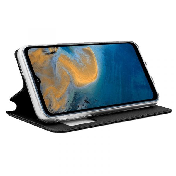 Funda COOL Flip Cover para ZTE Blade A51 Liso Negro - Imagen 2