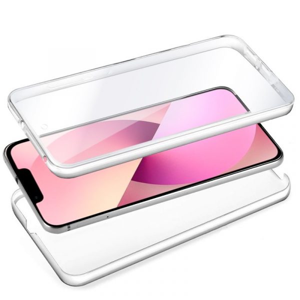 Funda COOL Silicona 3D para iPhone 13 (Transparente Frontal + Trasera) - Imagen 2