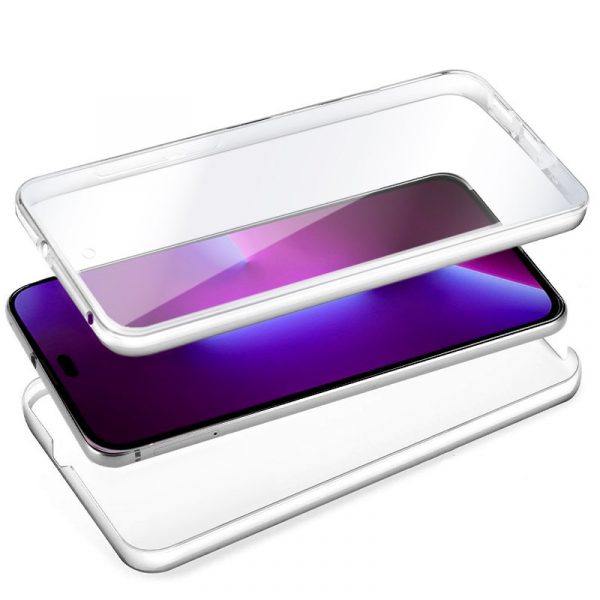Funda COOL Silicona 3D para iPhone 14 Pro (Transparente Frontal + Trasera) - Imagen 2