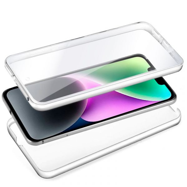 Funda COOL Silicona 3D para iPhone 14 (Transparente Frontal + Trasera) - Imagen 2