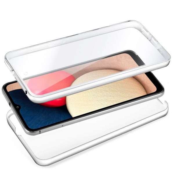 Funda COOL Silicona 3D para Samsung A025 Galaxy A02s (Transparente Frontal + Trasera) - Imagen 2