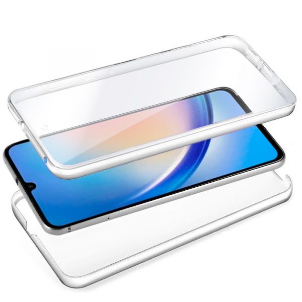 Funda COOL Silicona 3D para Samsung A346 Galaxy A34 5G (Transparente Frontal + Trasera) - Imagen 2