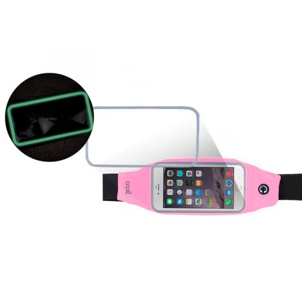 Funda Neopreno COOL Riñonera Universal (5.5 - 6.7 pulg) Rosa - Imagen 3