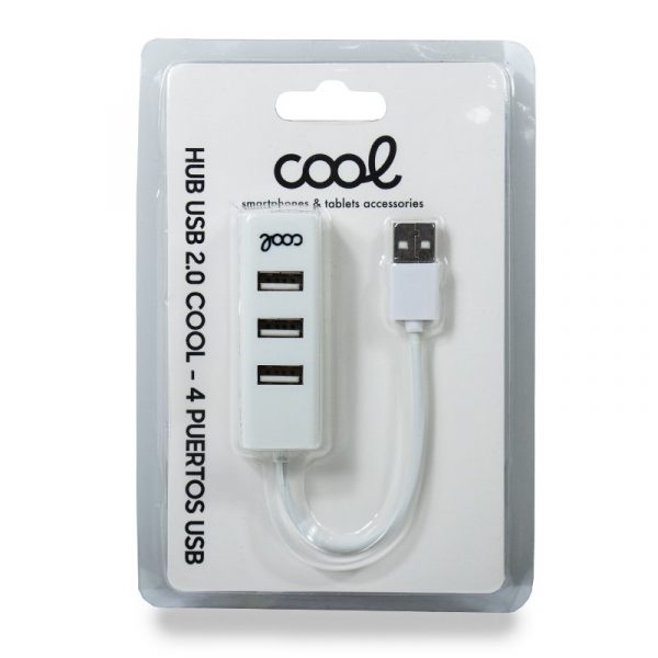 Hub USB 2.0 Universal COOL 4 Puertos USB Blanco - Imagen 3