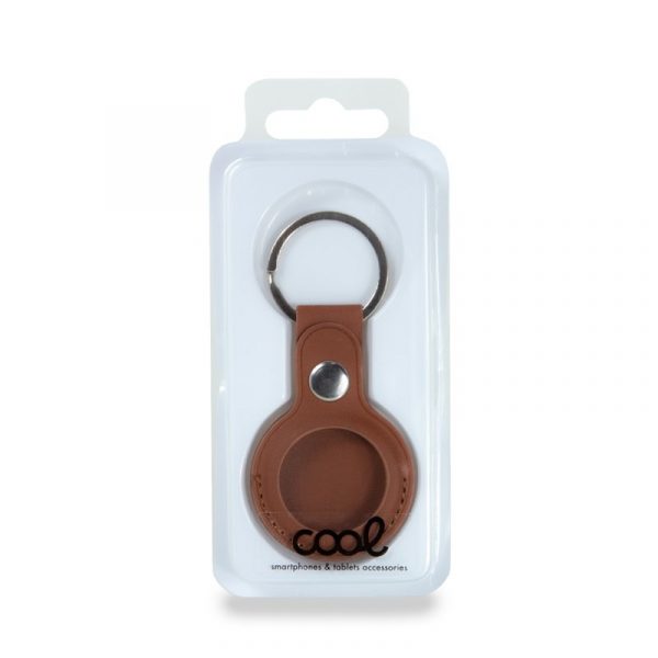 Llavero Protector COOL Compatible con AirTag Polipiel Marrón - Imagen 2