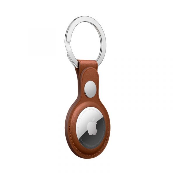 Llavero Protector COOL Compatible con AirTag Polipiel Marrón - Imagen 3