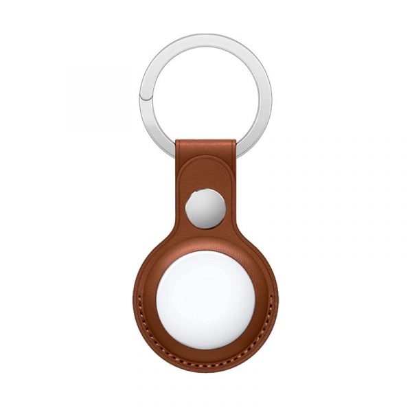 Llavero Protector COOL Compatible con AirTag Polipiel Marrón