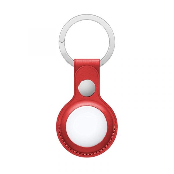 Llavero Protector COOL Compatible con AirTag Polipiel Rojo