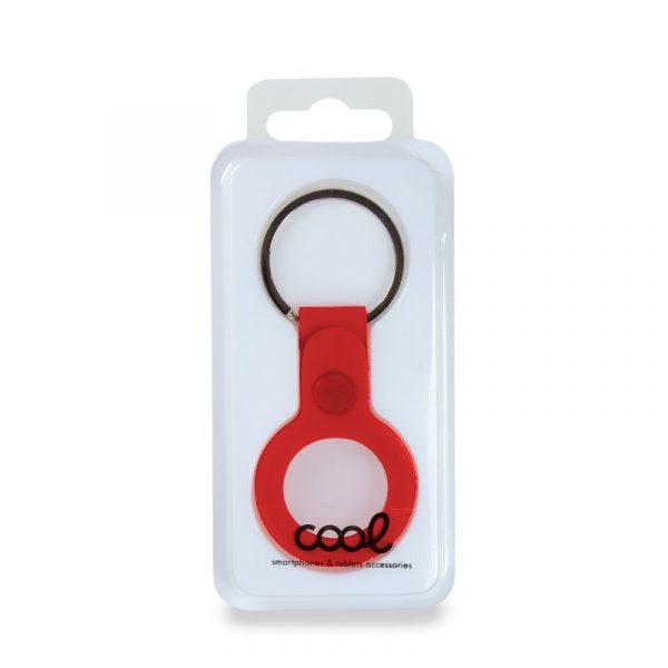 Llavero Protector COOL Compatible con AirTag Silicona Rojo - Imagen 3