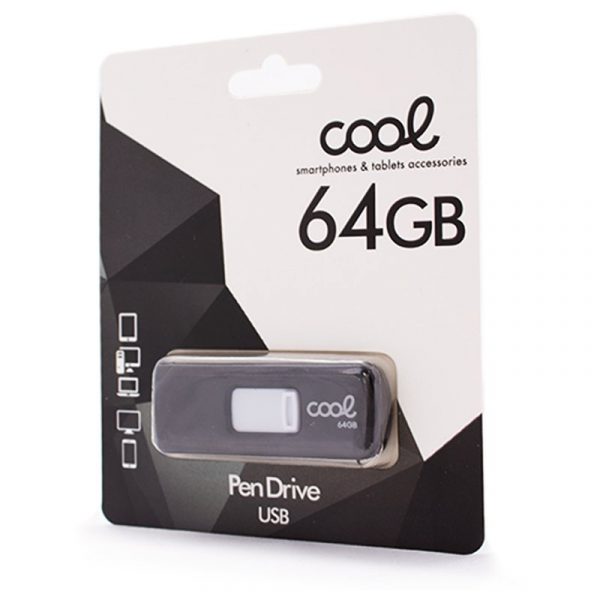 Pen Drive USB x64 GB 2.0 COOL Basic Negro - Imagen 3