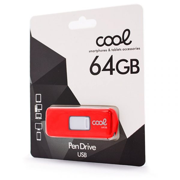 Pen Drive USB x64 GB 2.0 COOL Basic Rojo - Imagen 3