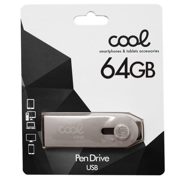 Pen Drive USB x64 GB 2.0 COOL Optimus Silver - Imagen 3