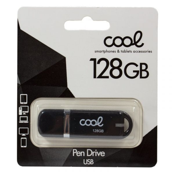 Pen Drive x USB 128 GB 2.0 COOL Cover Negro - Imagen 2