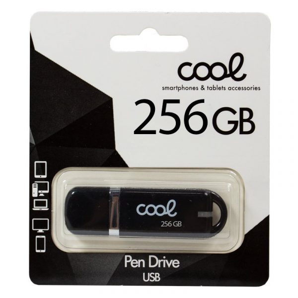 Pen Drive x USB 256 GB 2.0 COOL Cover Negro - Imagen 2