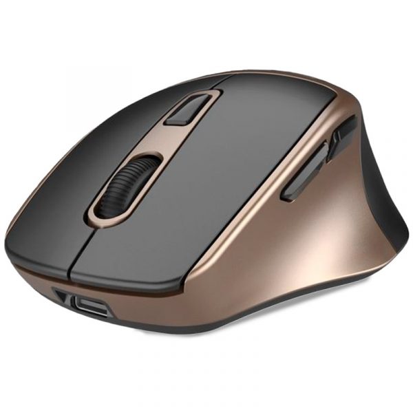 Ratón Inalámbrico Silencioso COOL Ergonomic Negro-Dorado - Imagen 2