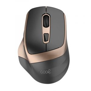 Ratón Inalámbrico Silencioso COOL Ergonomic Negro-Dorado