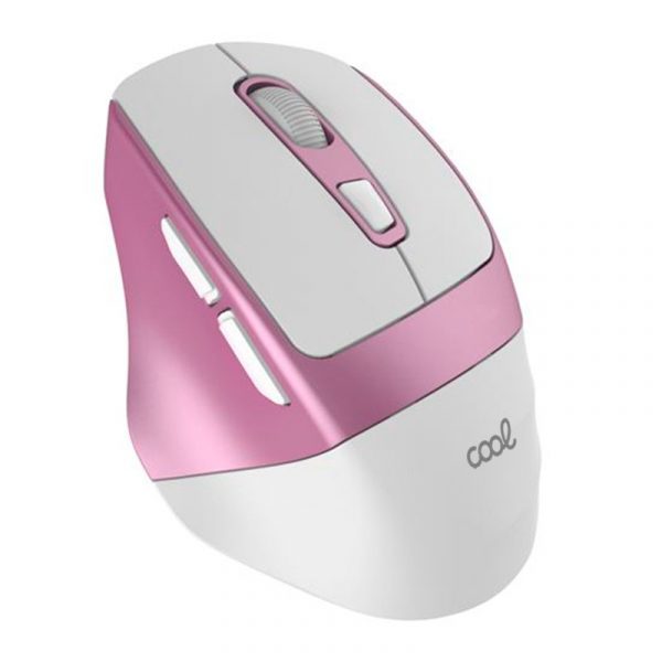 Ratón Inalámbrico Silencioso COOL Ergonomic Rosa-Blanco - Imagen 3