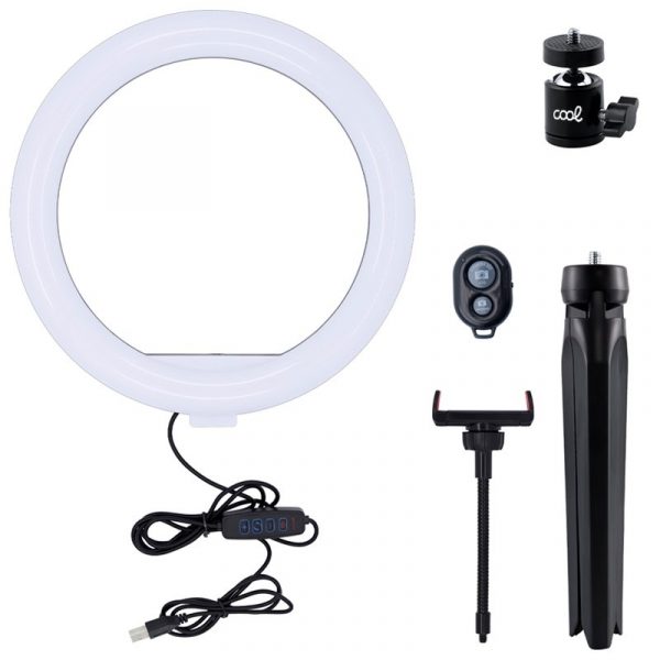 Soporte Sobremesa (50 cm) Aro de Luz LED COOL + Mando Bluetooth - Imagen 3