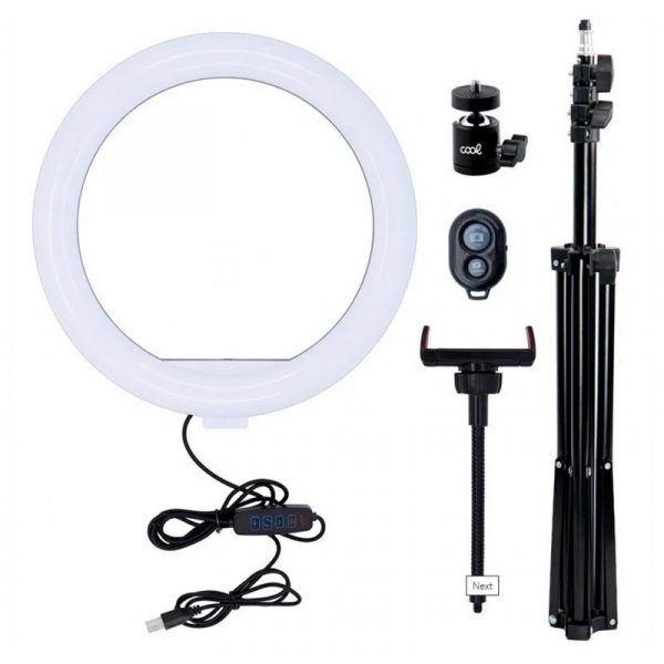 Soporte Trípode (180 cm) Aro de Luz LED COOL + Mando Bluetooth - Imagen 2