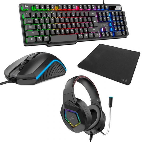Teclado Pack Gaming USB Español + Auriculares + Ratón + Alfombrilla COOL Town - Imagen 3